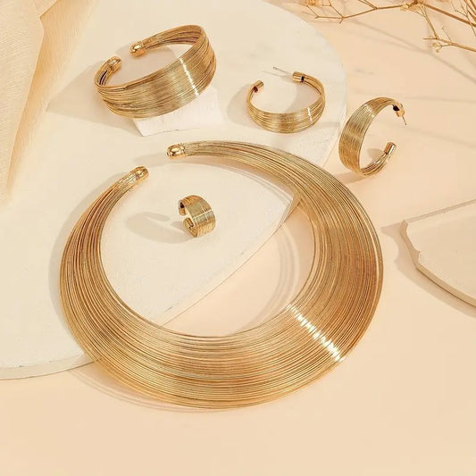 Bold Gold Jewelry Set